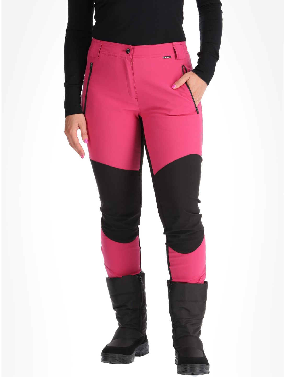 Icepeak, Doral pantalones de esquí softshell mujeres Raspberry rojo 