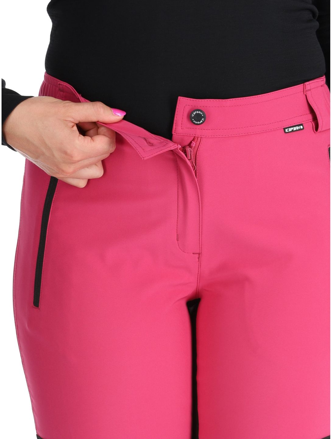 Icepeak, Doral pantalones de esquí softshell mujeres Raspberry rojo 