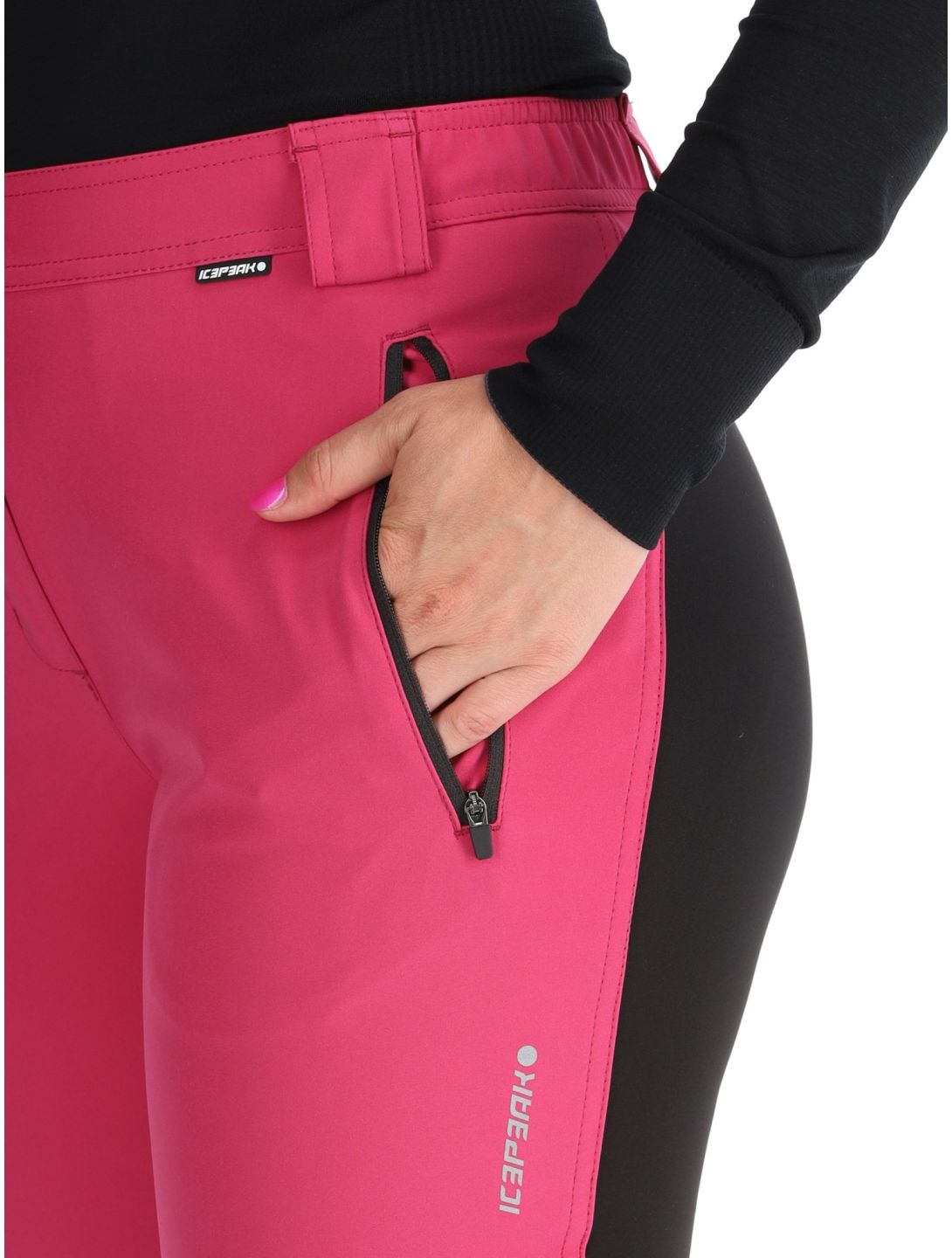 Icepeak, Doral pantalones de esquí softshell mujeres Raspberry rojo 