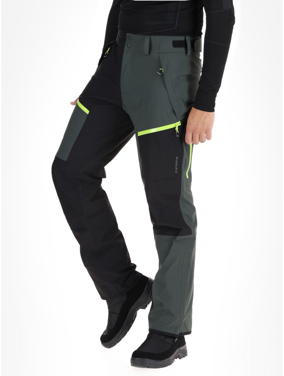 Icepeak, Dudley pantalones de esquí hardshell hombres Dark Olive verde 