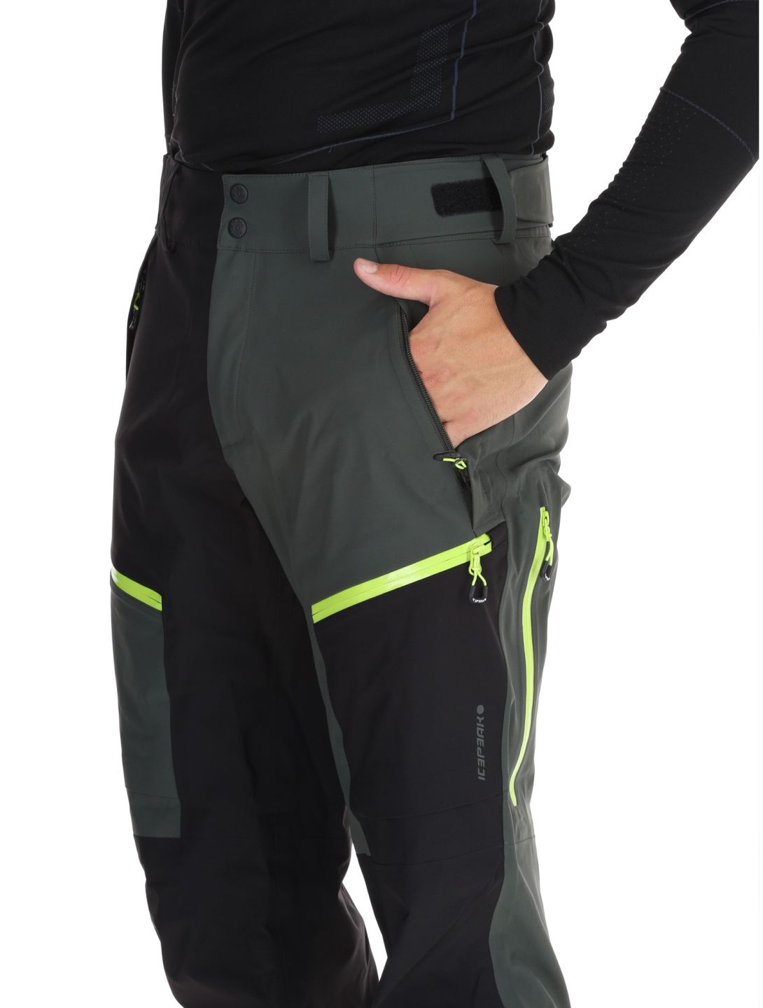 Icepeak, Dudley pantalones de esquí hardshell hombres Dark Olive verde 