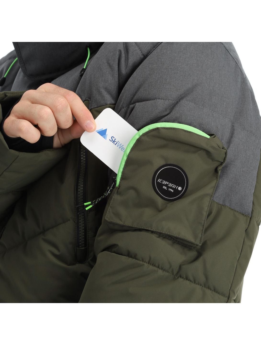 Icepeak, Eastham chaqueta de esquí hombres dark olive verde 