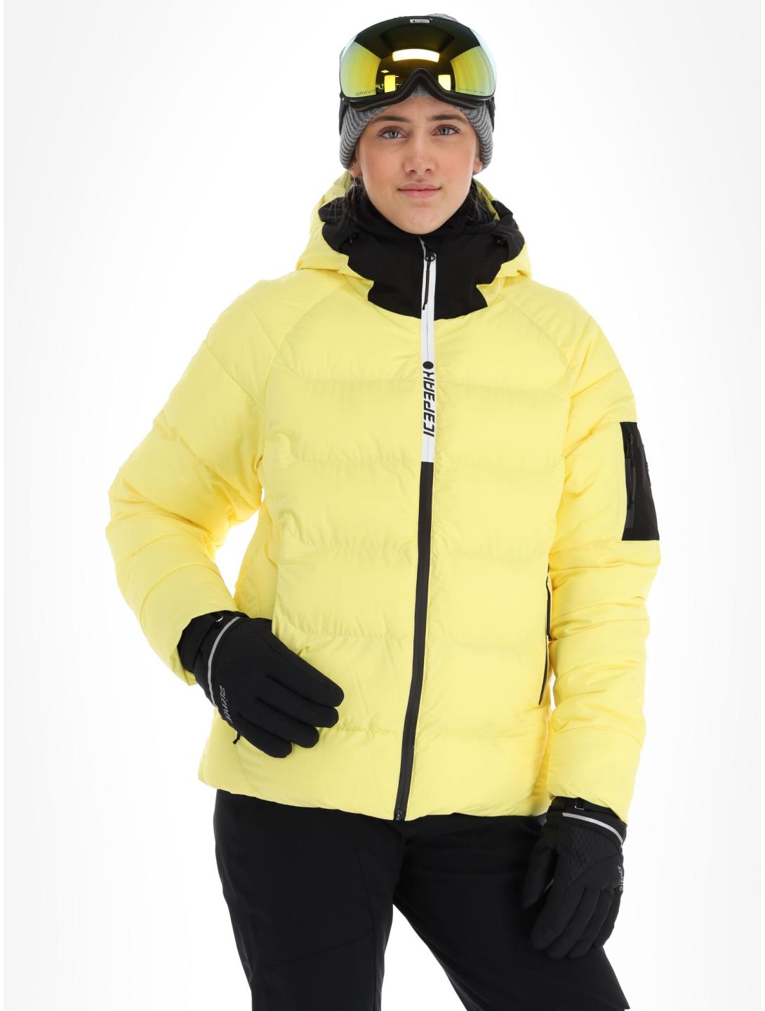 Icepeak, Eastport chaqueta de esquí mujeres Light Yellow amarillo 