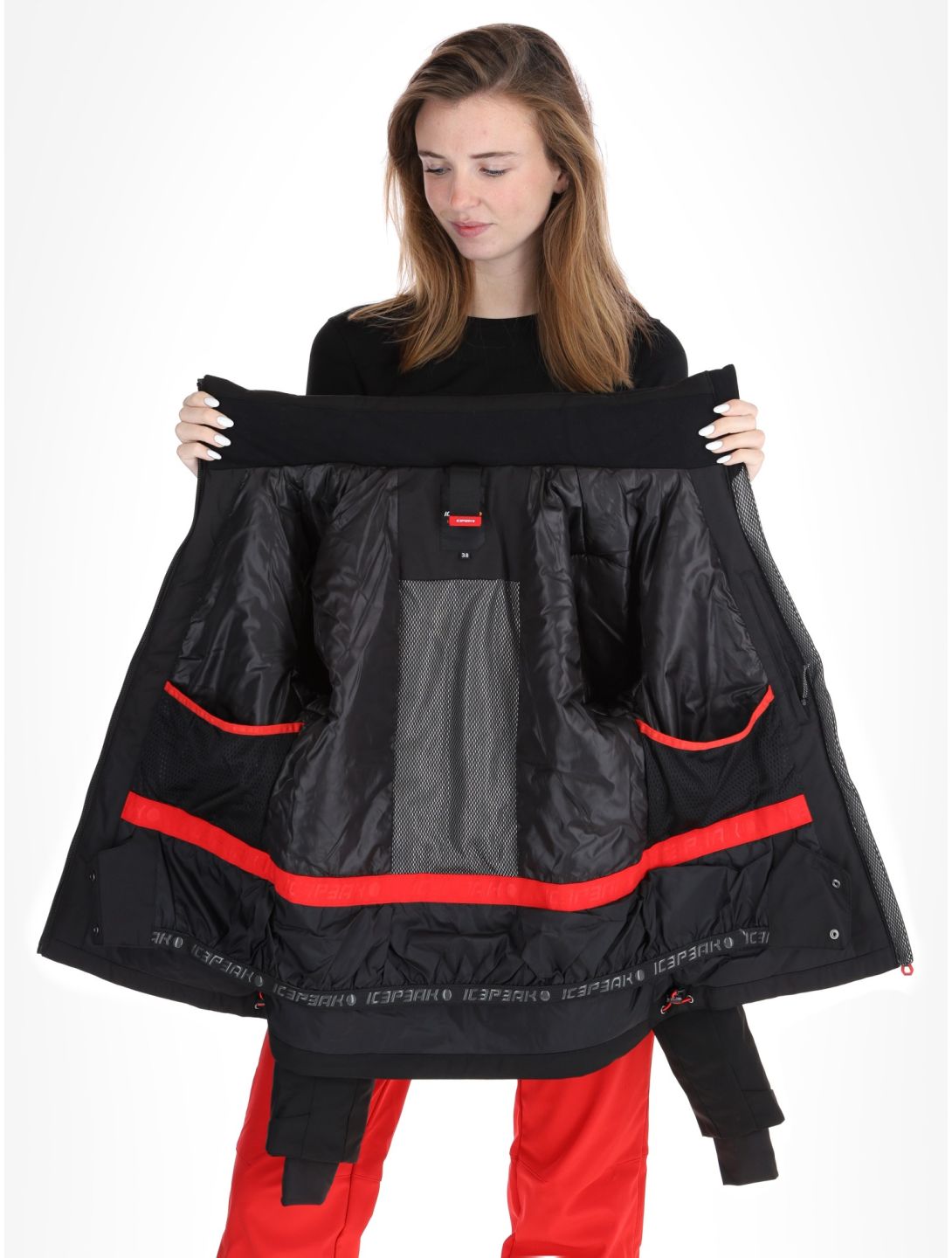 Icepeak, Eleele chaqueta de esquí mujeres Black negro 