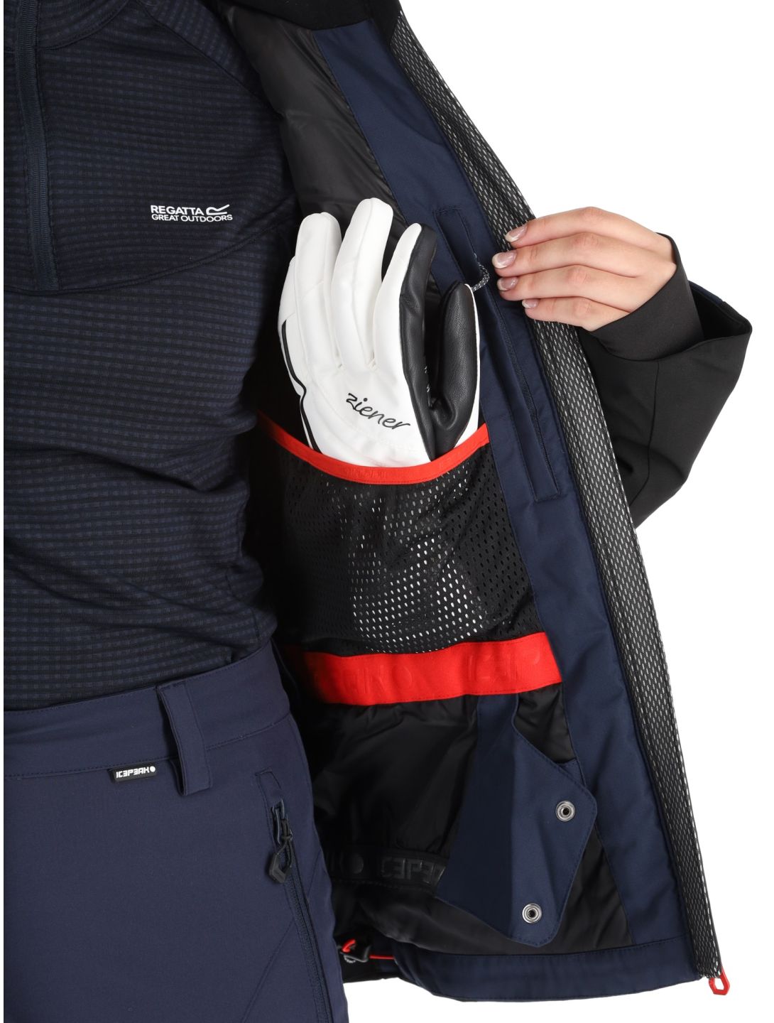 Icepeak, Eleele chaqueta de esquí mujeres Dark Blue azul 