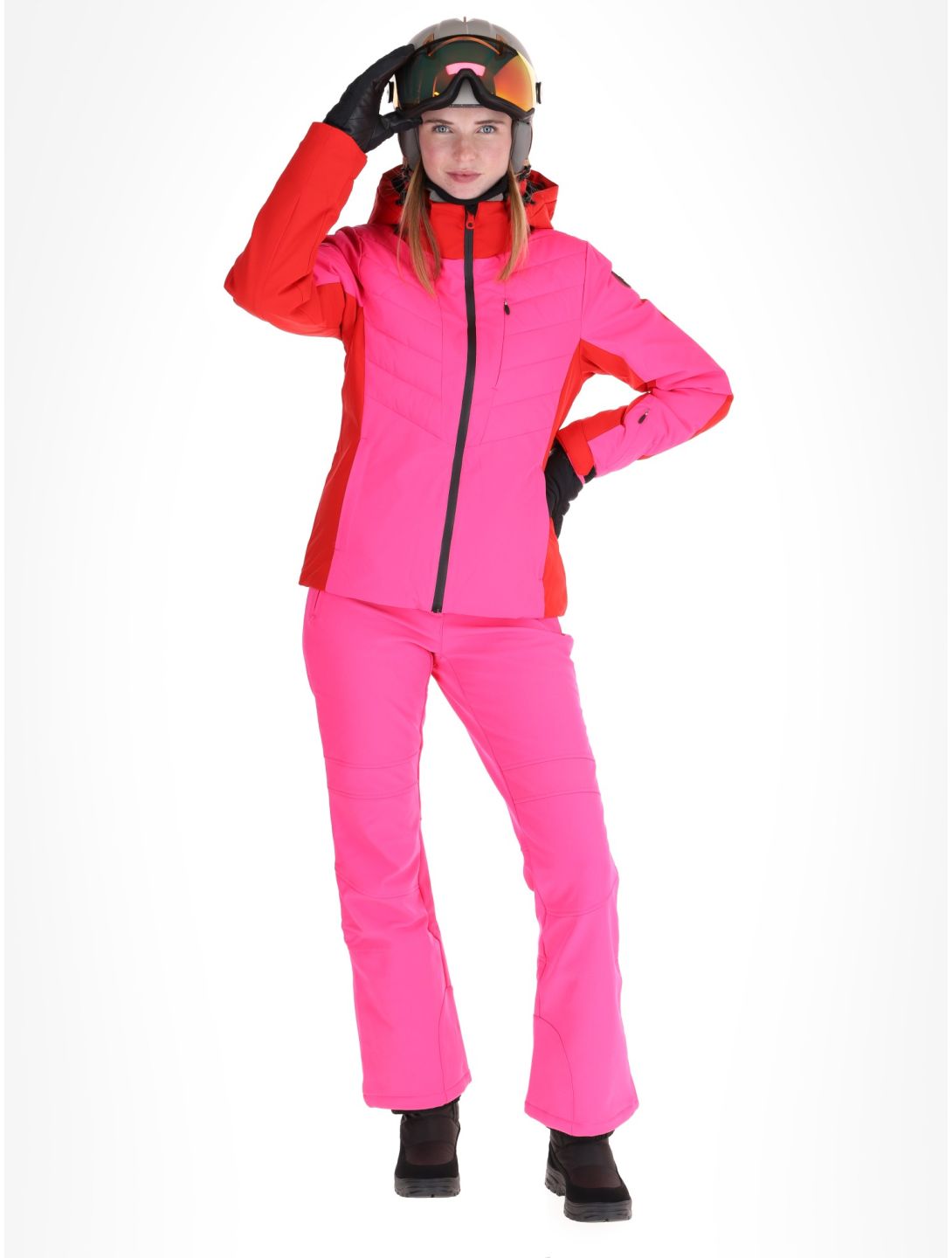 Icepeak, Eleele chaqueta de esquí mujeres Raspberry rojo 