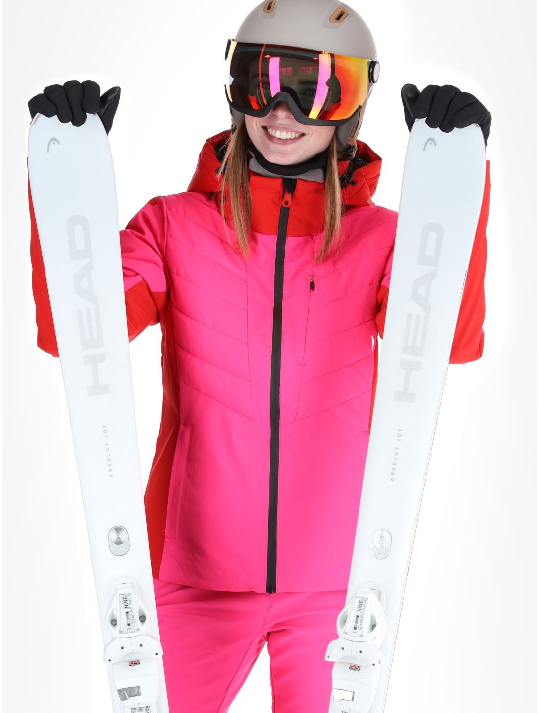 Icepeak, Eleele chaqueta de esquí mujeres Raspberry rojo 