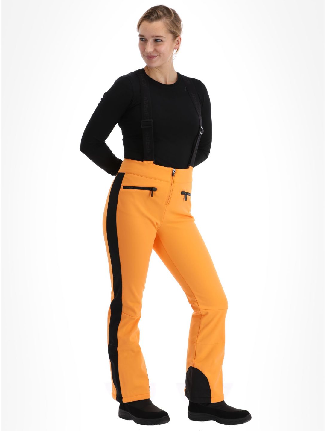 Icepeak, Ellsworth pantalones de esquí softshell mujeres Abricot naranja 