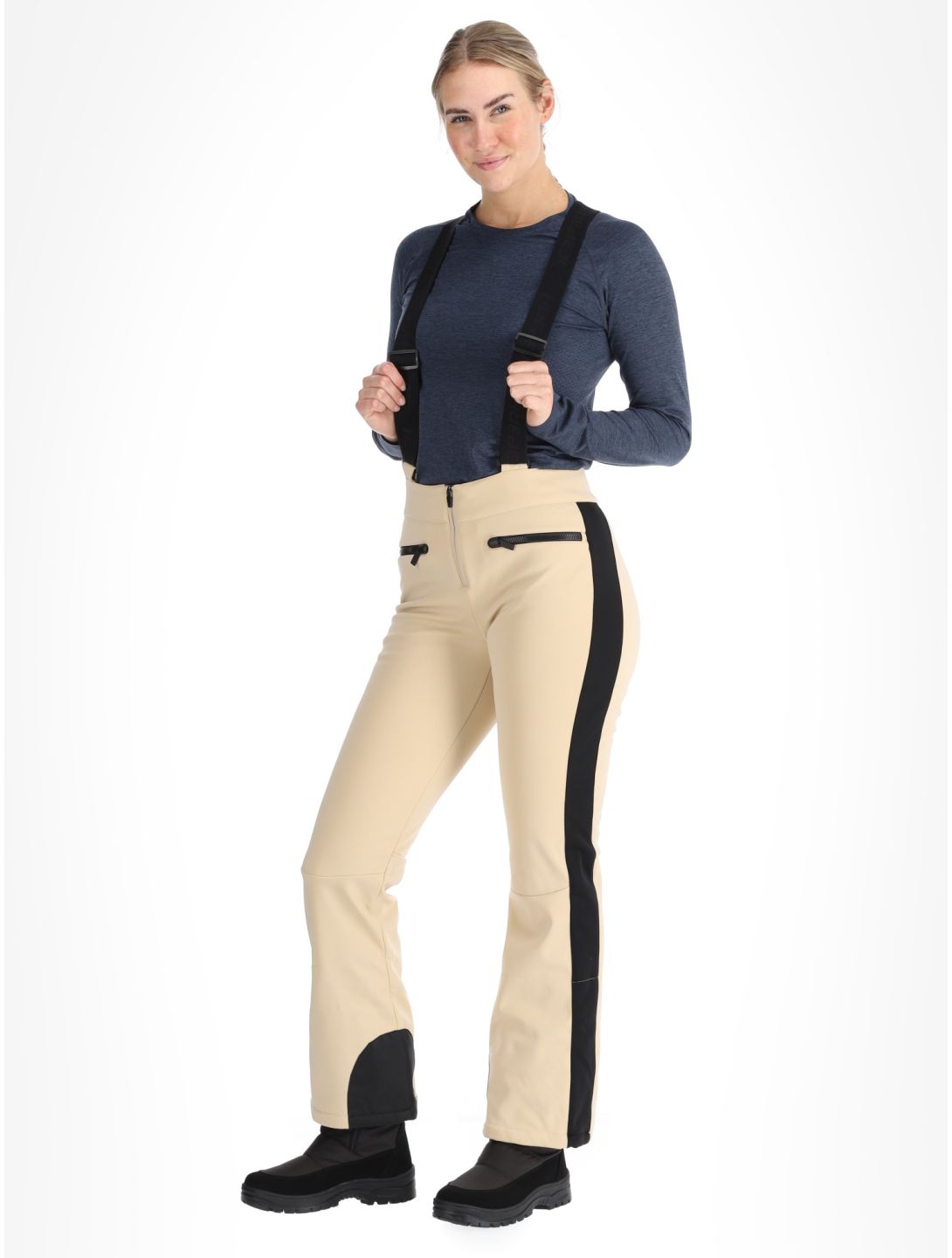 Icepeak, Ellsworth pantalones de esquí softshell mujeres Beige beige 