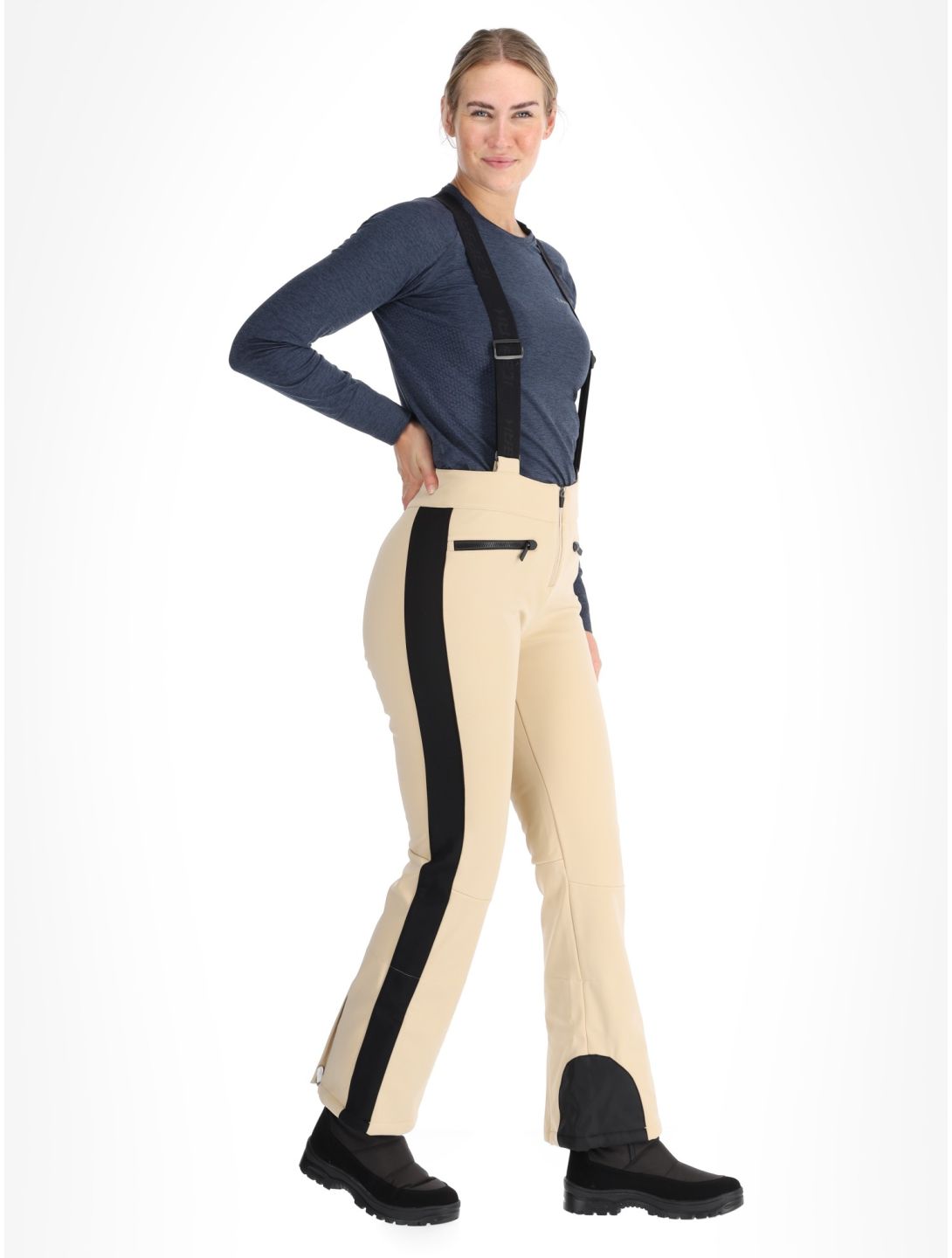 Icepeak, Ellsworth pantalones de esquí softshell mujeres Beige beige 