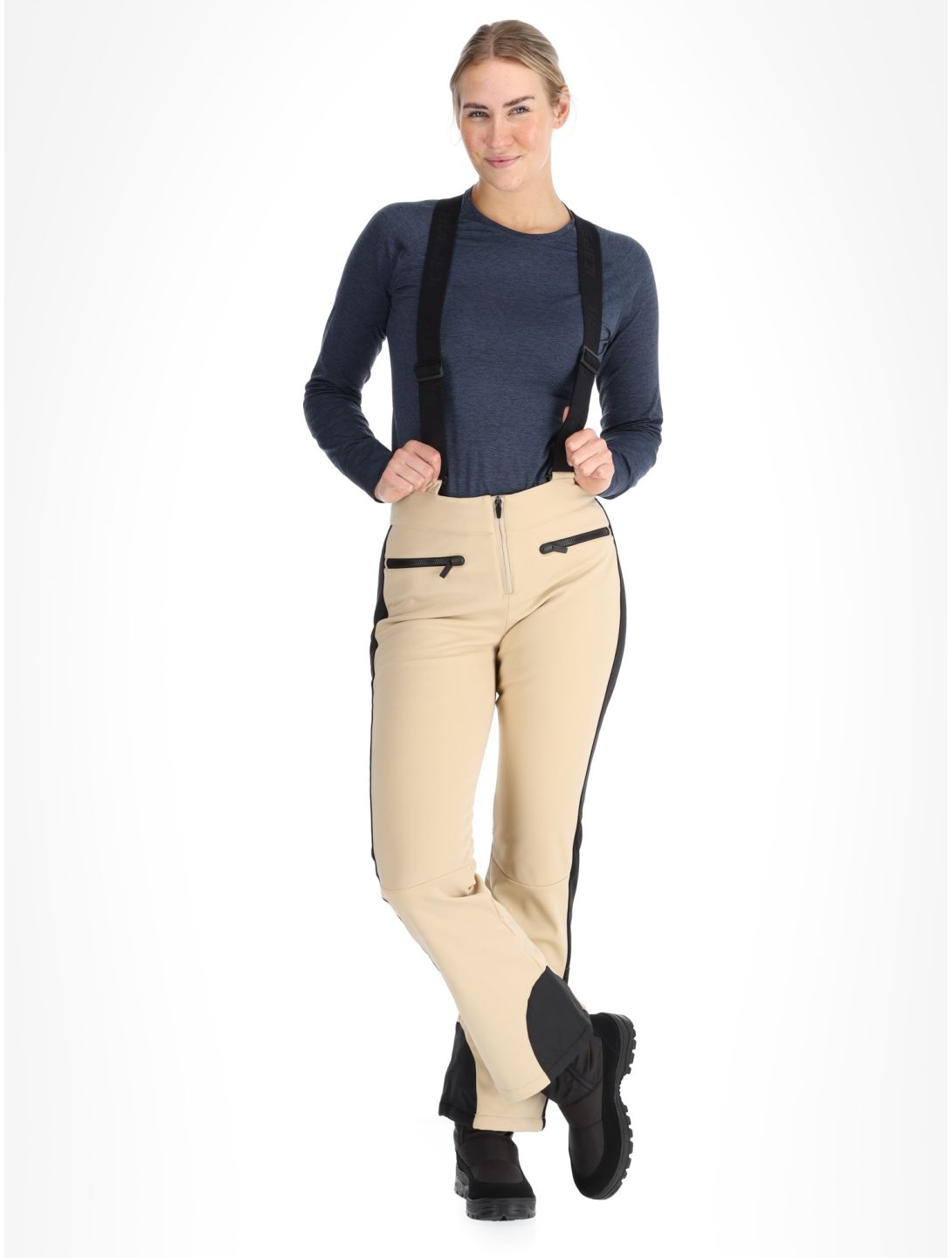 Icepeak, Ellsworth pantalones de esquí softshell mujeres Beige beige 