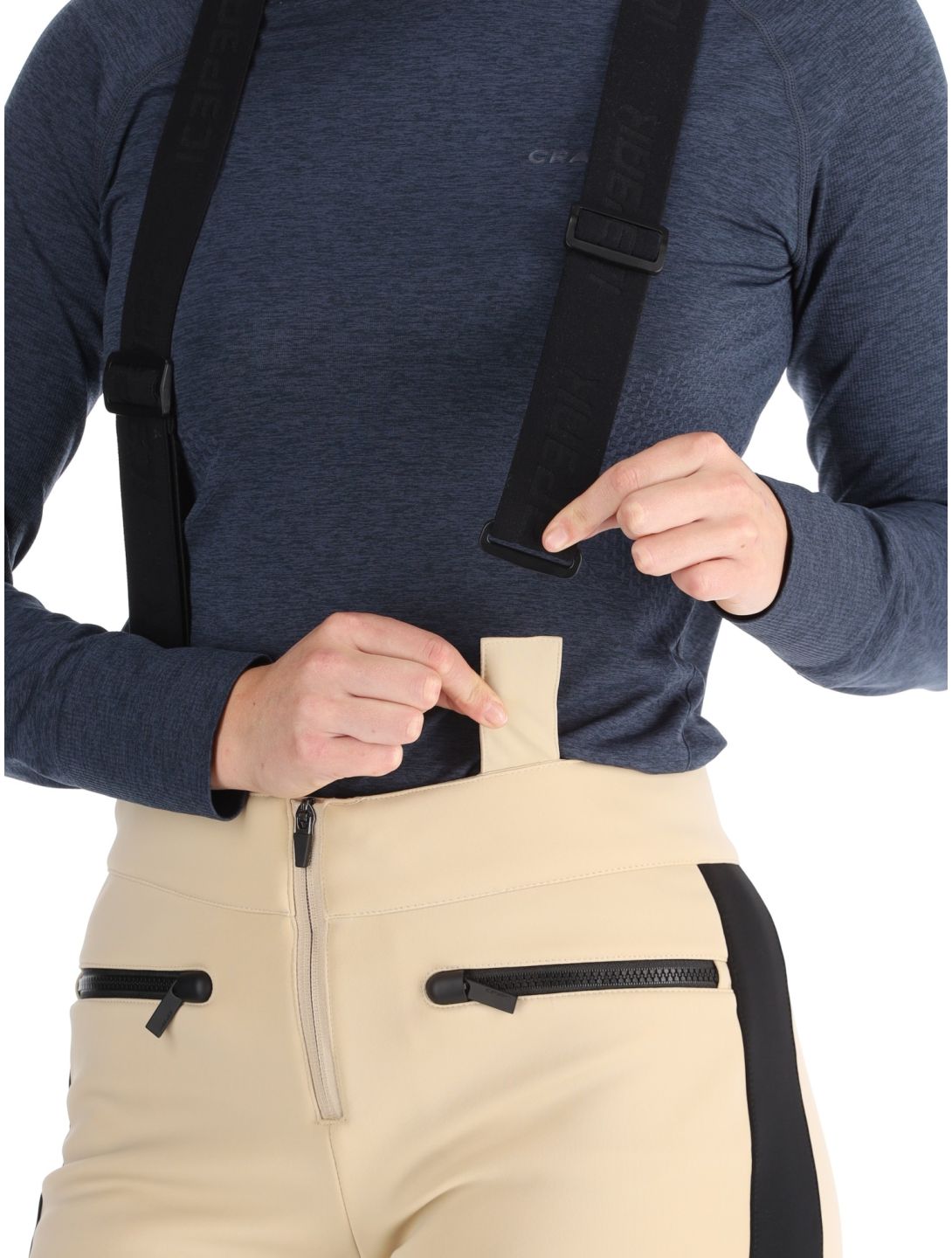 Icepeak, Ellsworth pantalones de esquí softshell mujeres Beige beige 