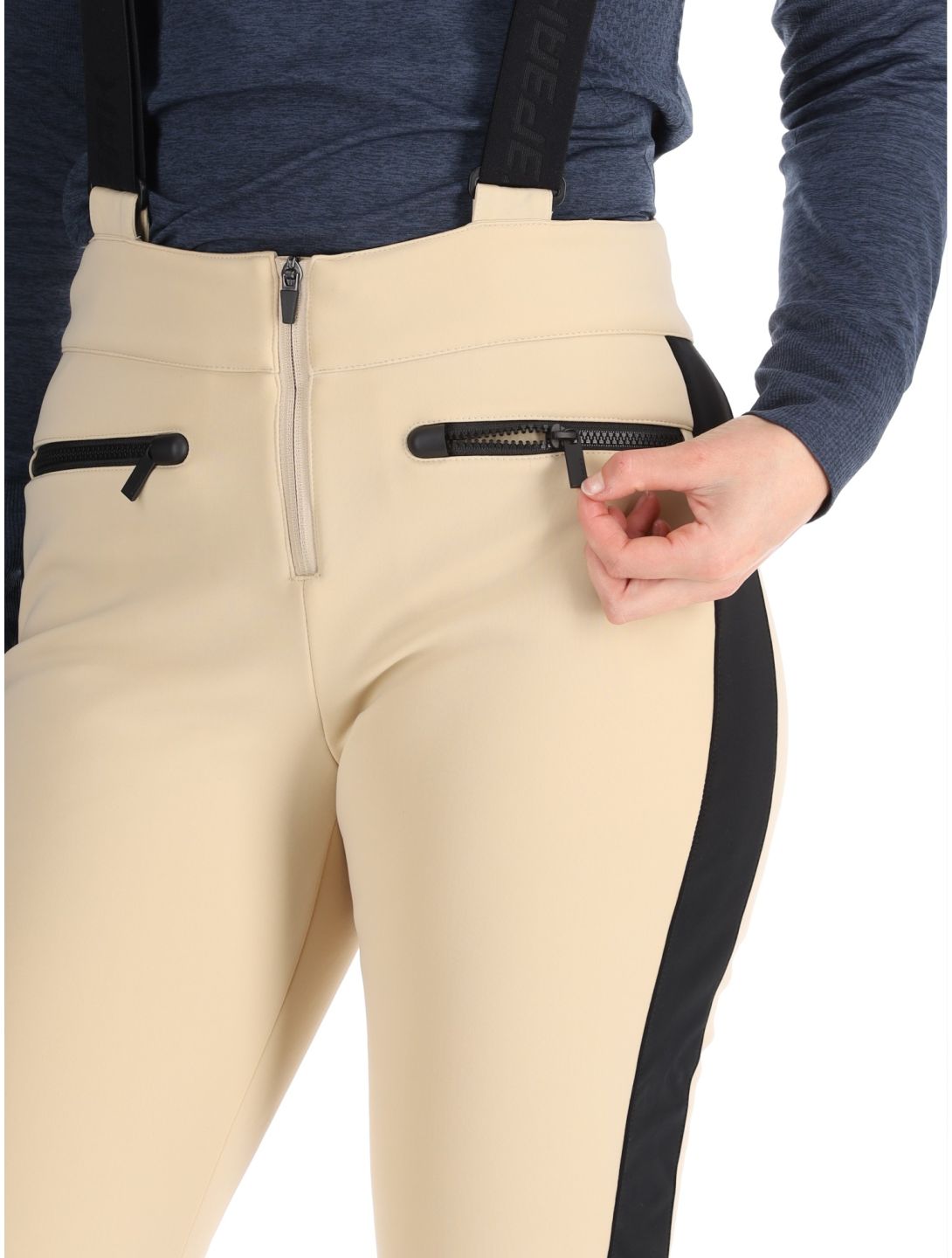 Icepeak, Ellsworth pantalones de esquí softshell mujeres Beige beige 