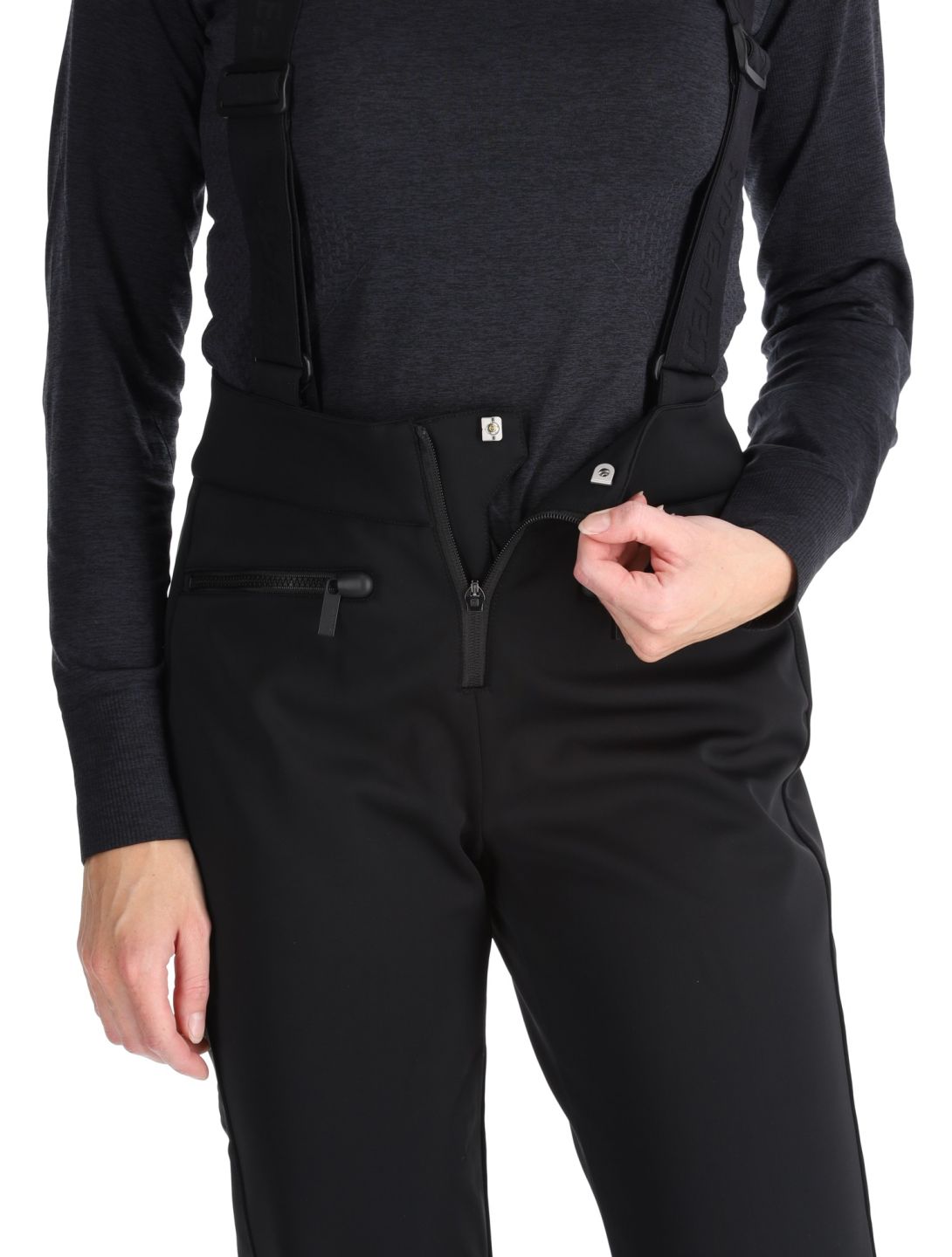 Icepeak, Ellsworth pantalones de esquí softshell mujeres Black negro 