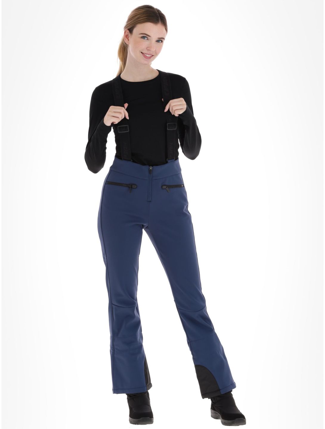 Icepeak, Ellsworth pantalones de esquí softshell mujeres Dark Blue azul 