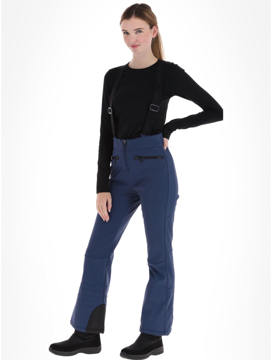 Icepeak, Ellsworth pantalones de esquí softshell mujeres Dark Blue azul 