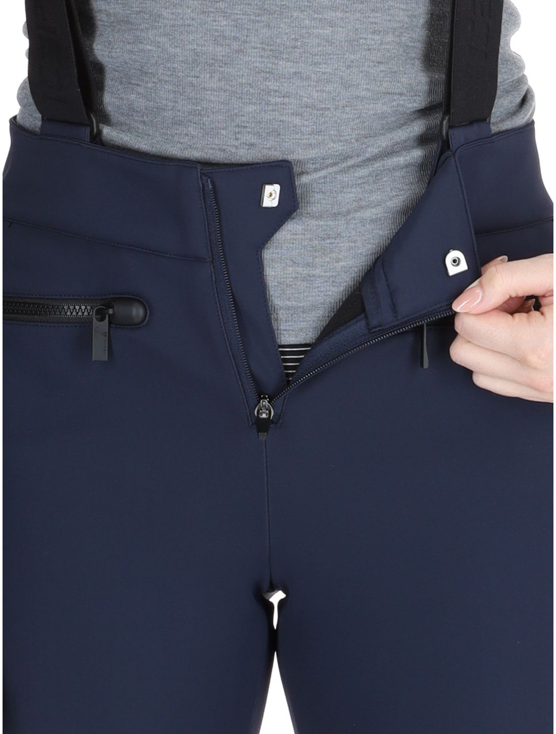 Icepeak, Ellsworth pantalones de esquí softshell mujeres Dark Blue azul 