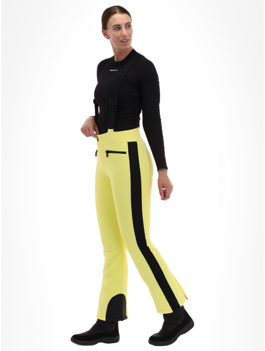 Icepeak, Ellsworth pantalones de esquí softshell mujeres Light Yellow amarillo 