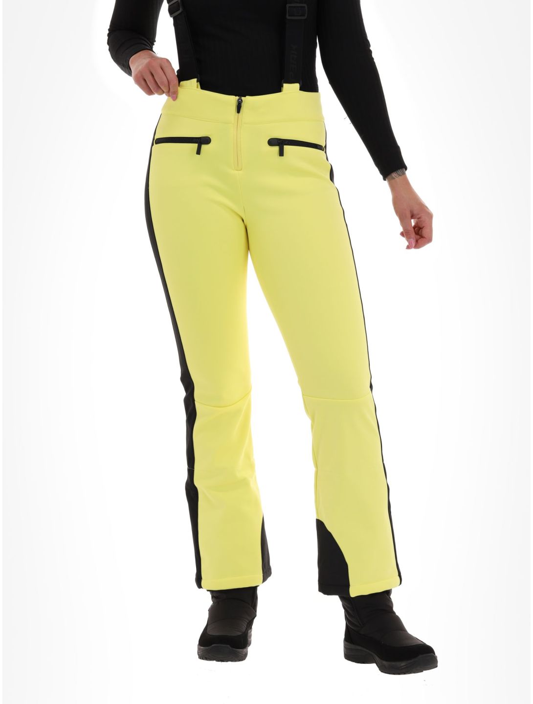 Icepeak, Ellsworth pantalones de esquí softshell mujeres Light Yellow amarillo 