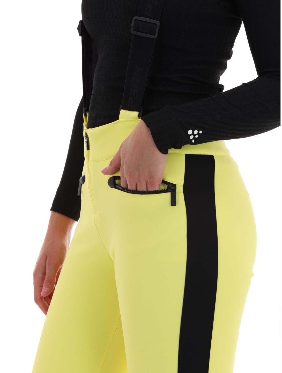 Icepeak, Ellsworth pantalones de esquí softshell mujeres Light Yellow amarillo 