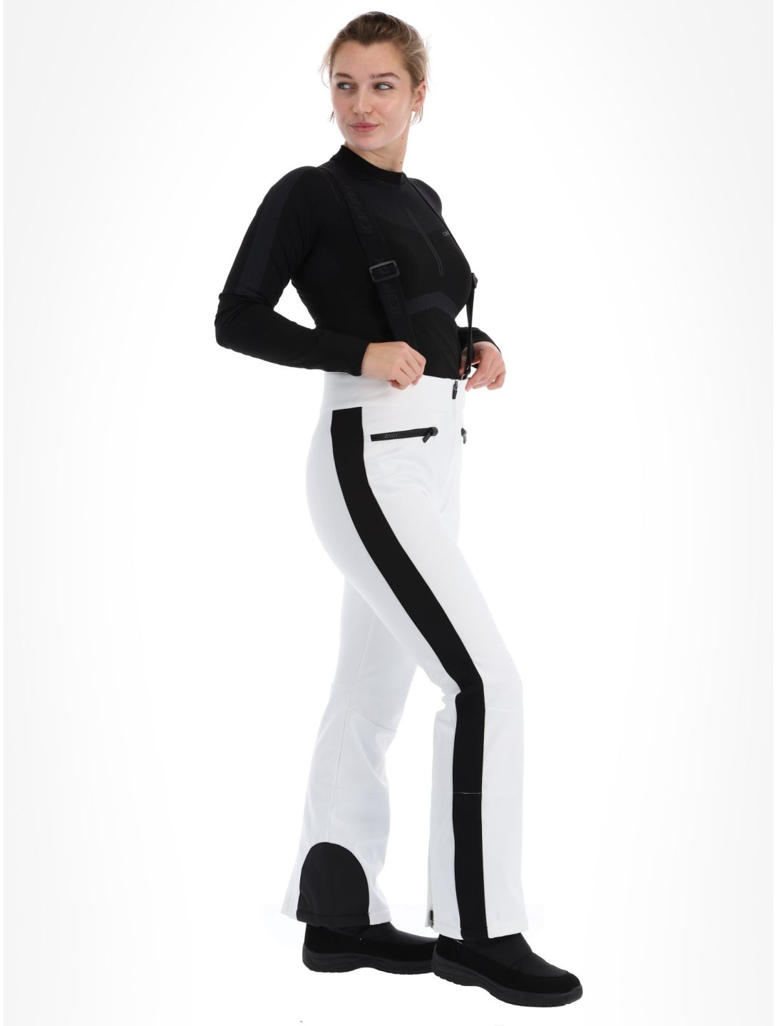 Icepeak, Ellsworth pantalones de esquí softshell mujeres Optic White blanco 