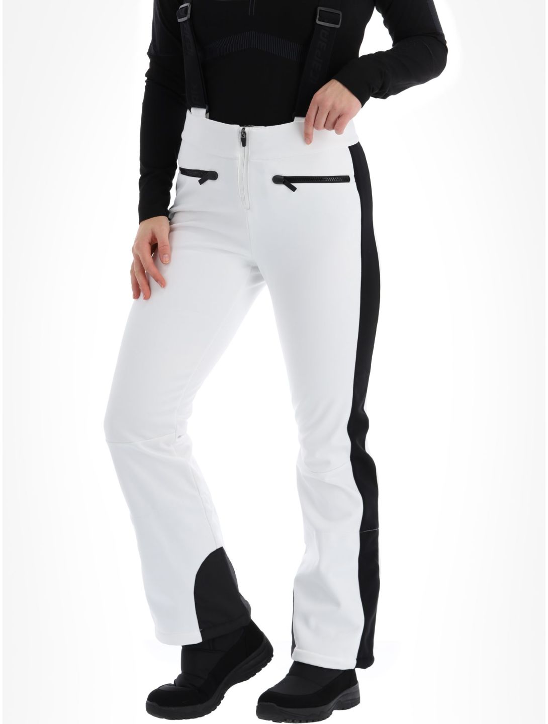 Icepeak, Ellsworth pantalones de esquí softshell mujeres Optic White blanco 