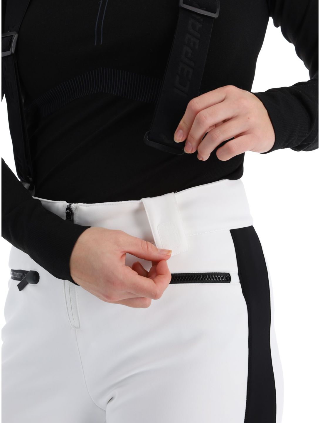 Icepeak, Ellsworth pantalones de esquí softshell mujeres Optic White blanco 