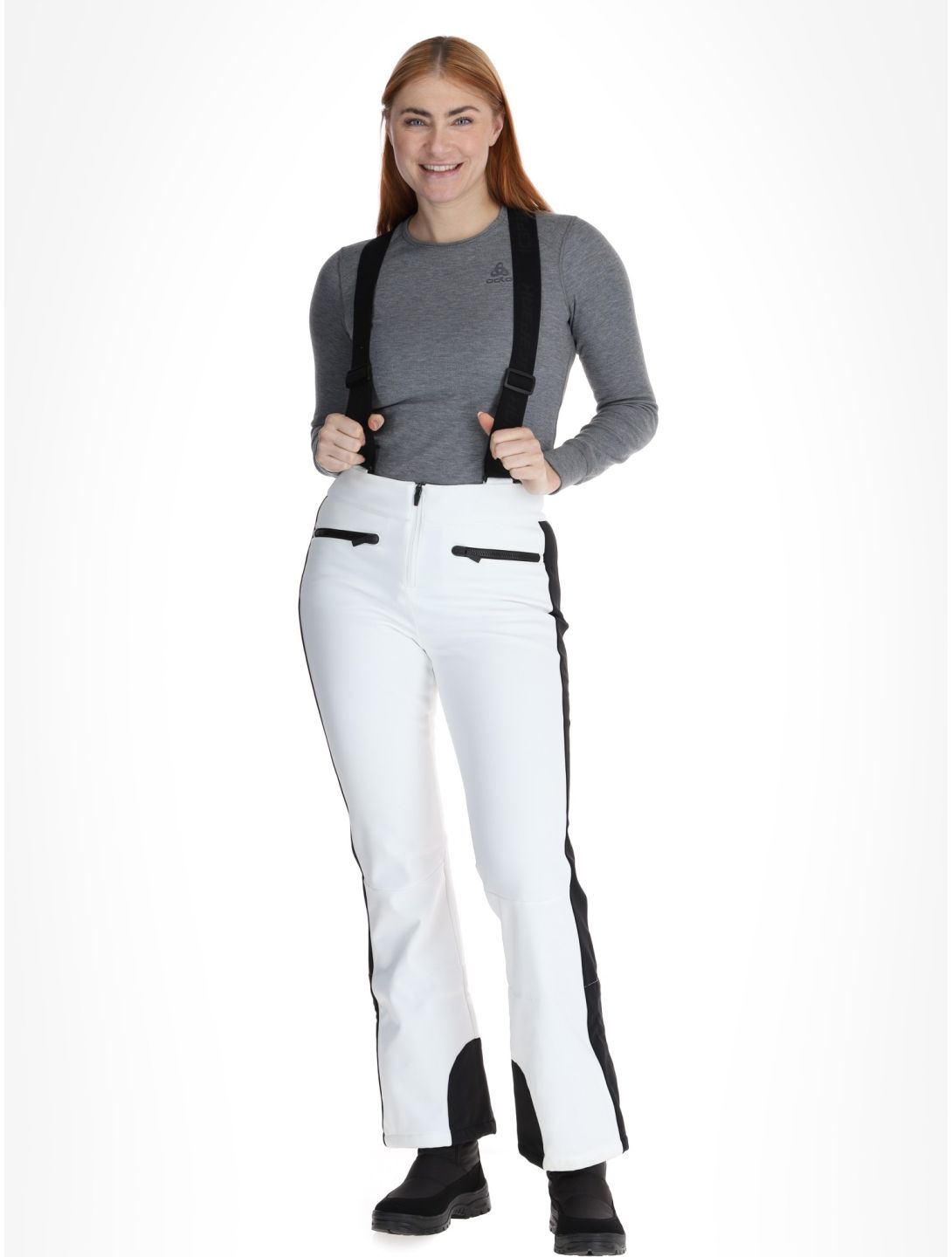 Icepeak, Ellsworth pantalones de esquí softshell mujeres Optic White blanco 