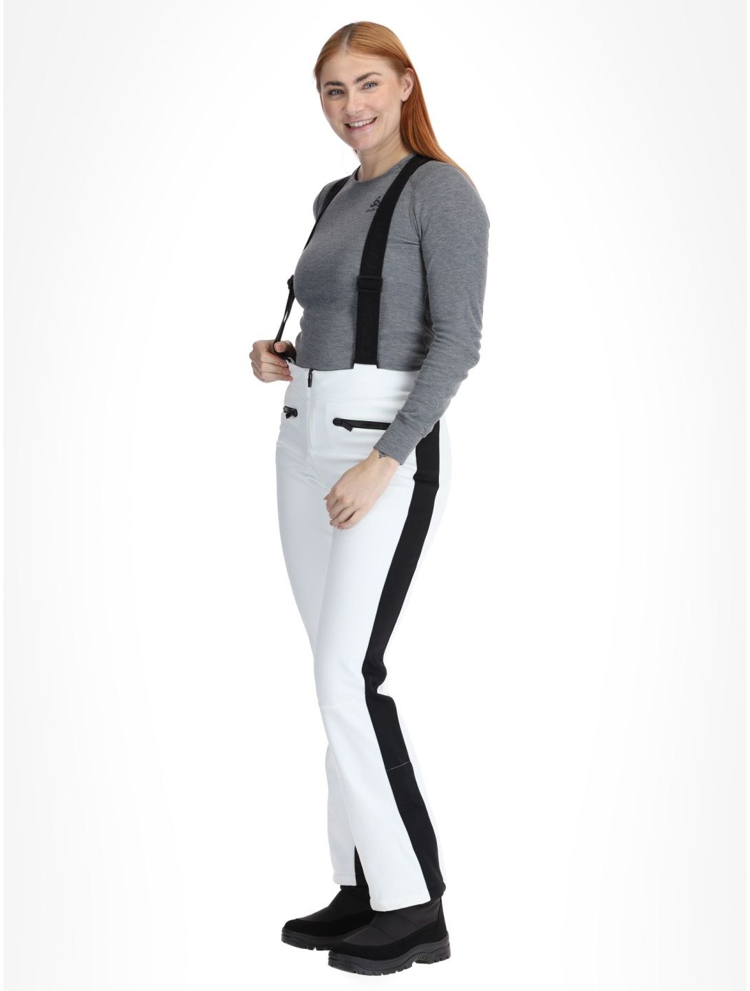 Icepeak, Ellsworth pantalones de esquí softshell mujeres Optic White blanco 