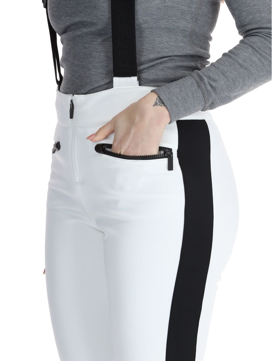 Icepeak, Ellsworth pantalones de esquí softshell mujeres Optic White blanco 