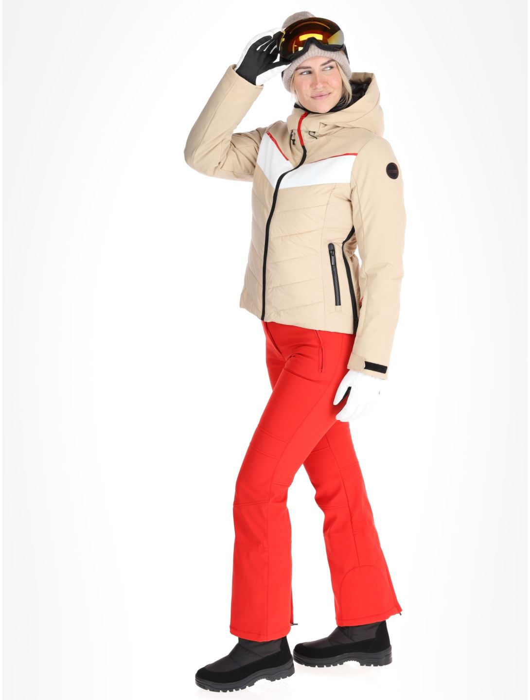 Icepeak, Elsah chaqueta de esquí mujeres Beige beige 