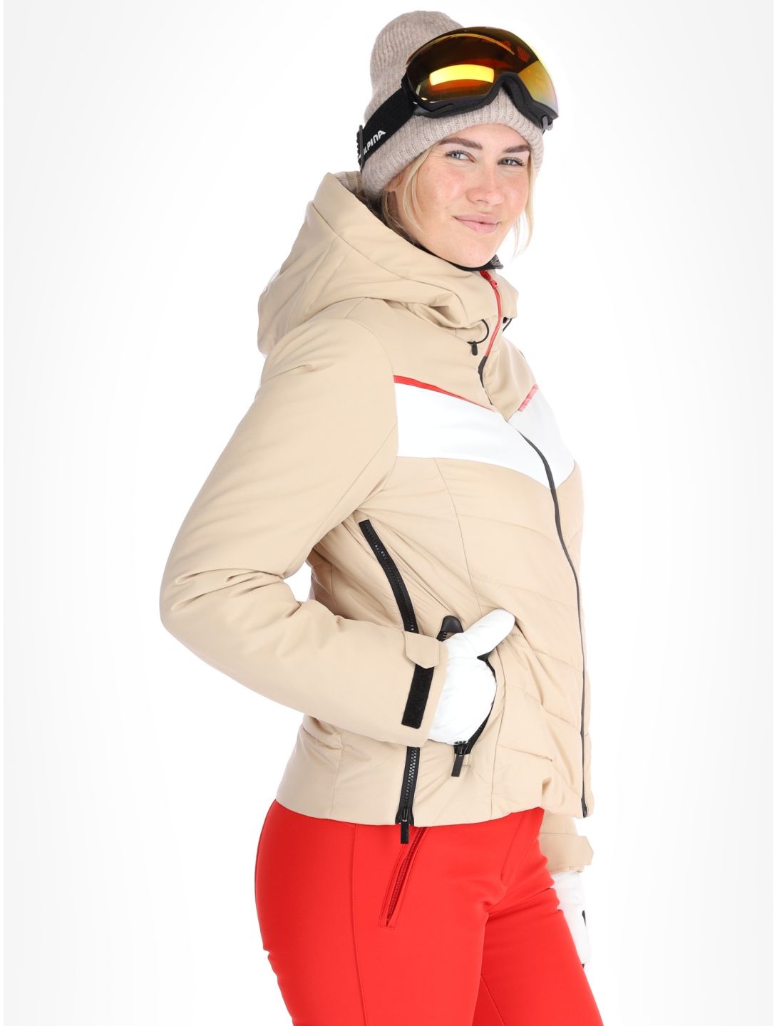 Icepeak, Elsah chaqueta de esquí mujeres Beige beige 