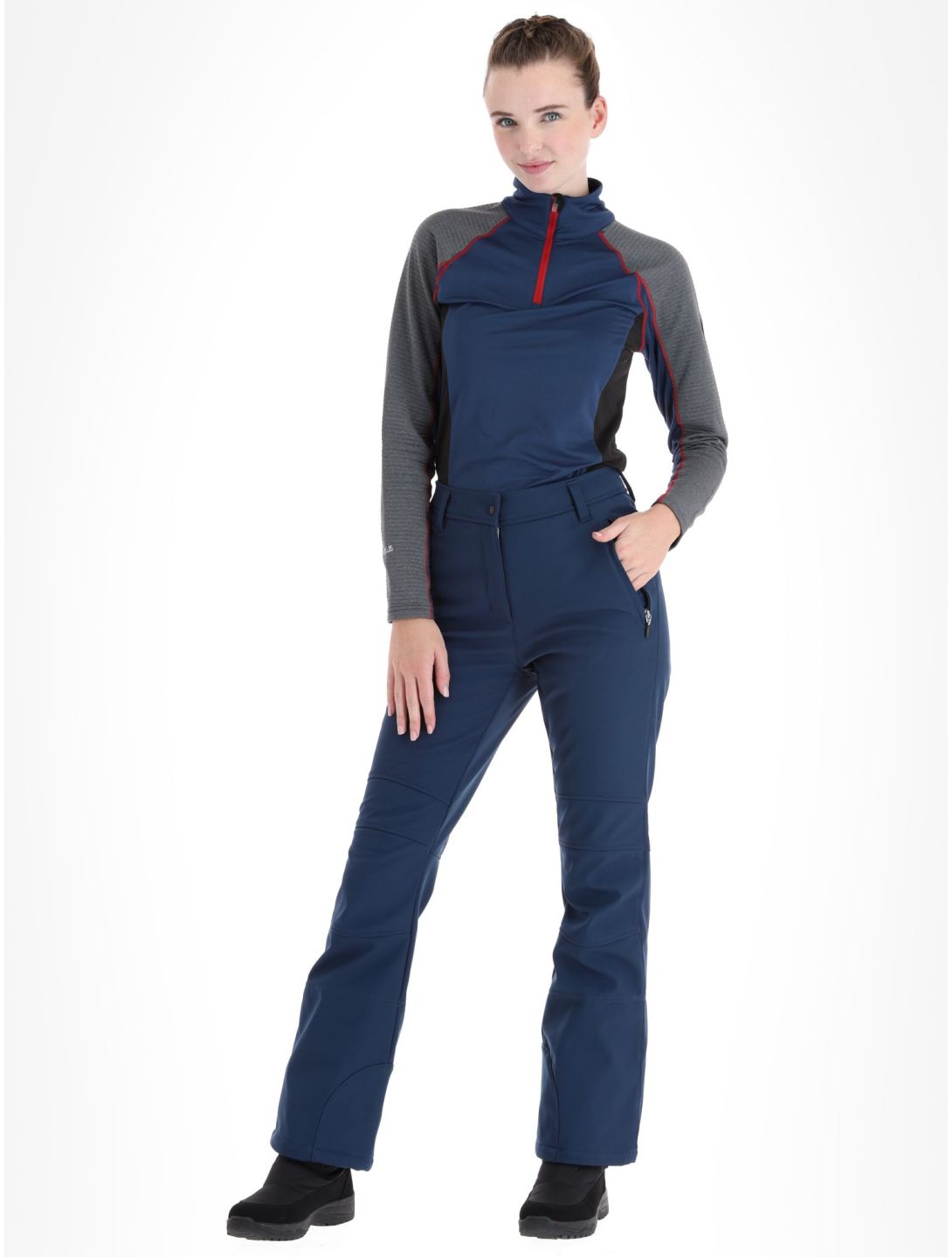 Icepeak, Entiat pantalones de esquí softshell mujeres Dark Blue azul 