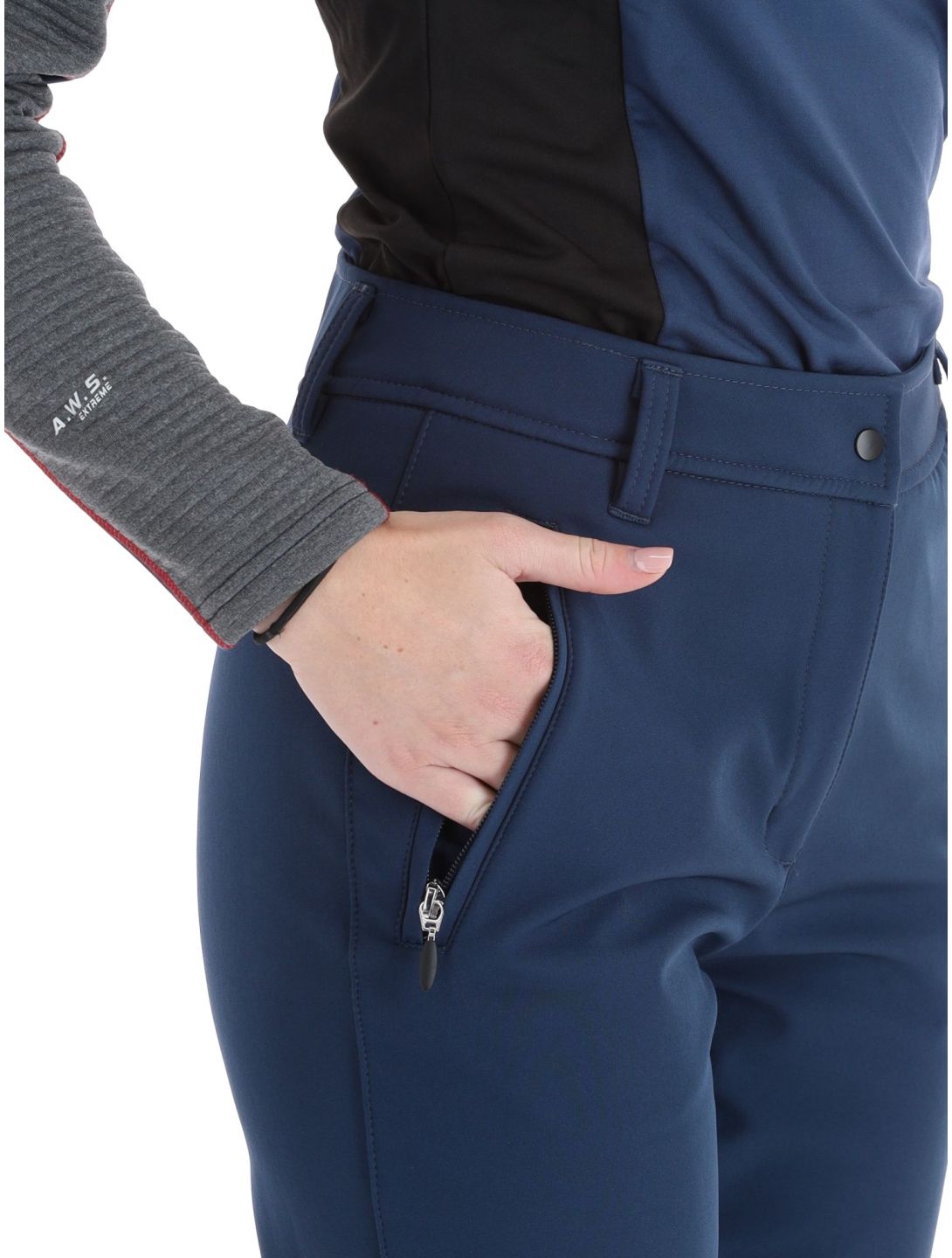 Icepeak, Entiat pantalones de esquí softshell mujeres Dark Blue azul 