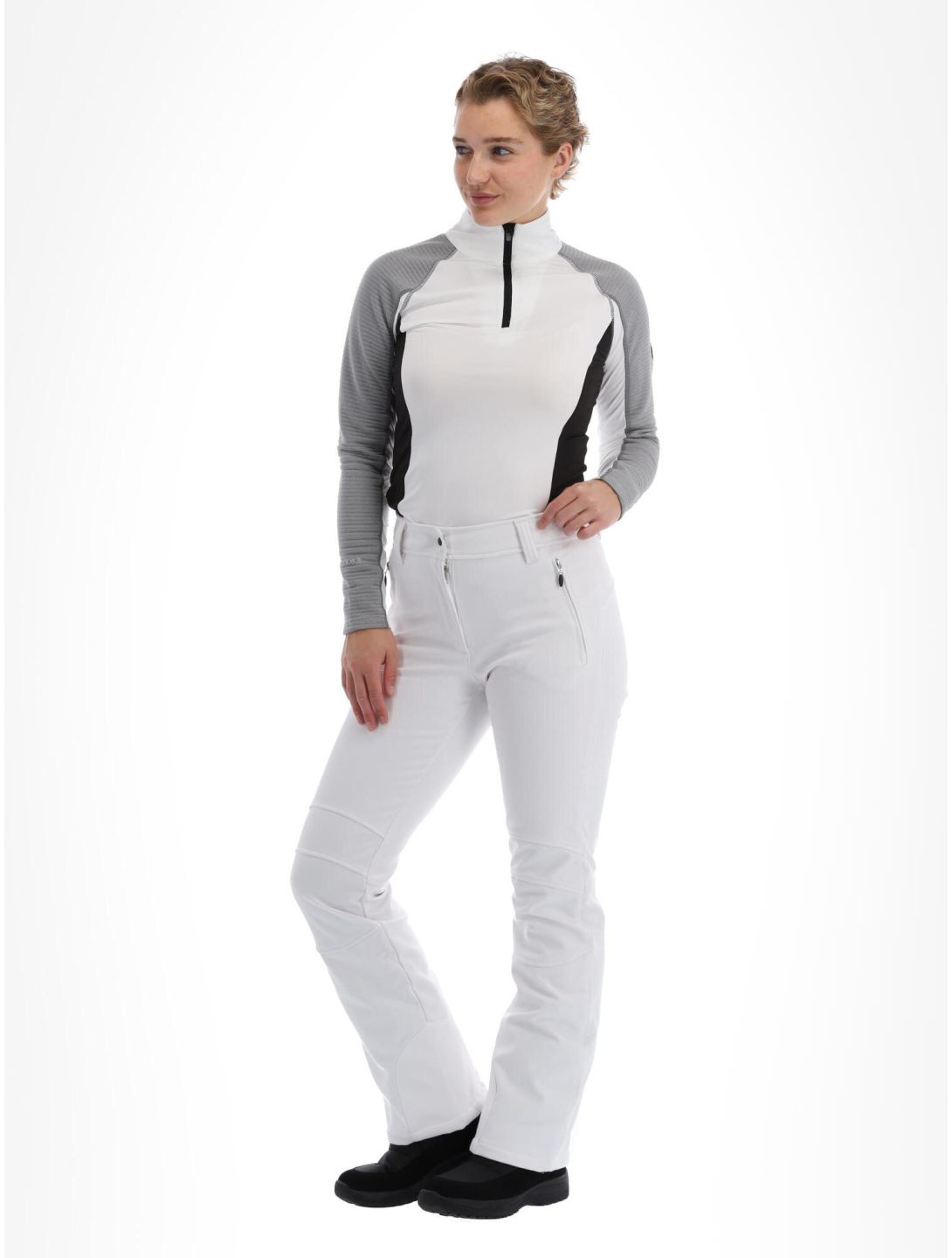 Icepeak, Entiat pantalones de esquí softshell mujeres Optic White blanco 