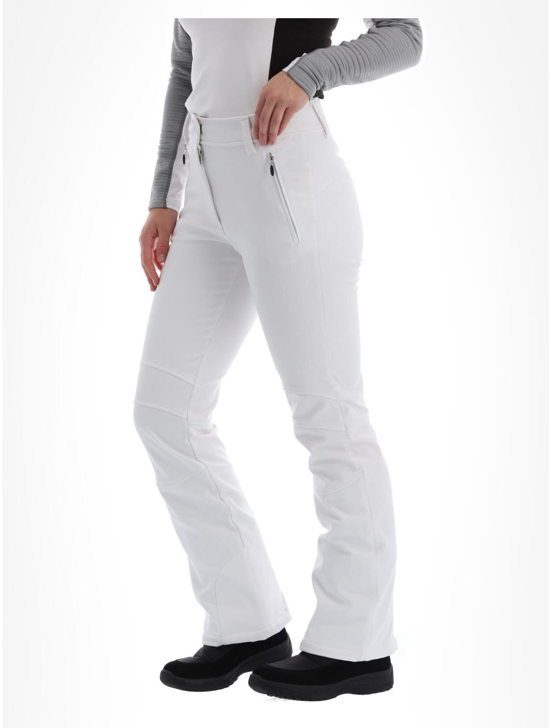 Icepeak, Entiat pantalones de esquí softshell mujeres Optic White blanco 