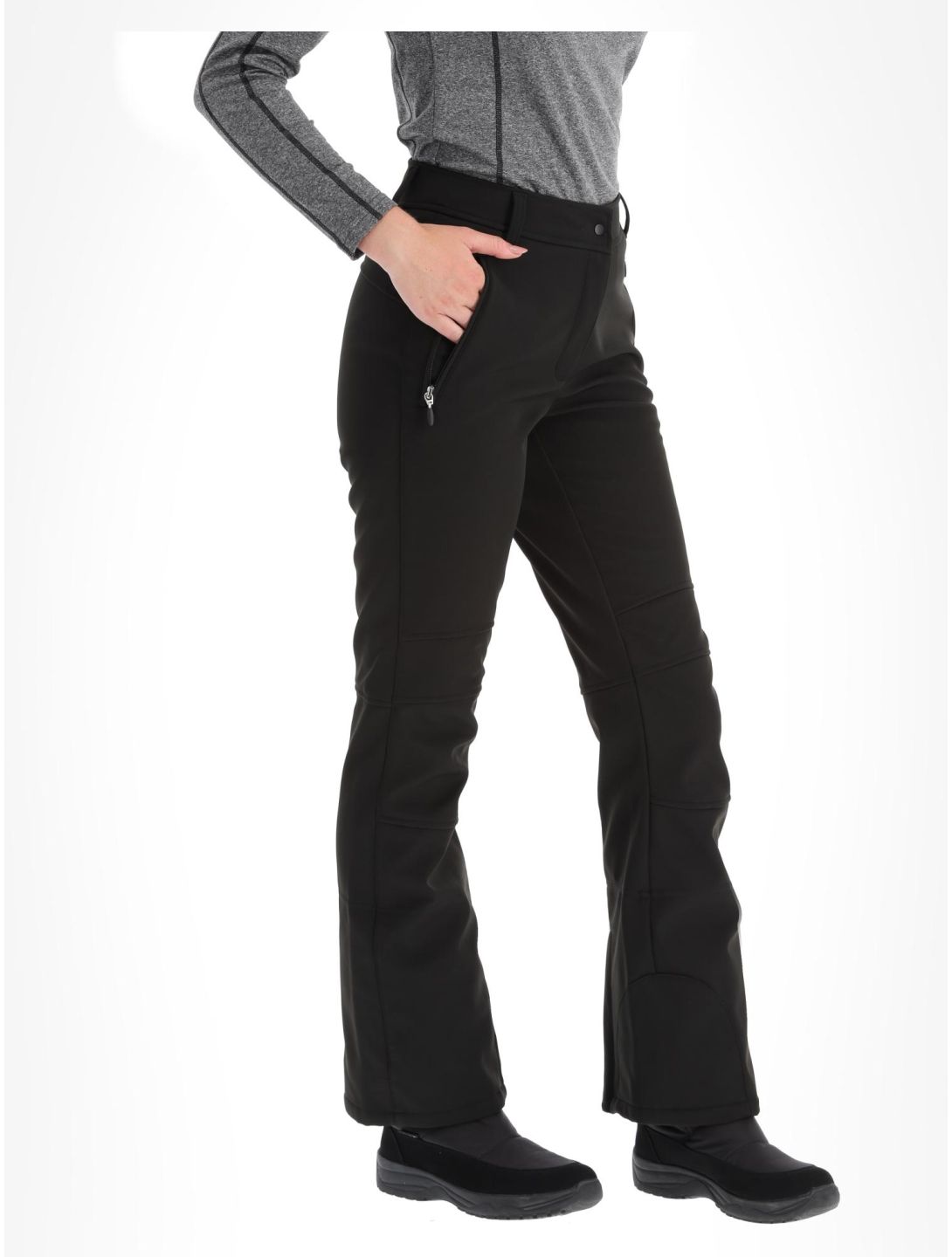 Icepeak, Entiat pantalones de esquí softshell mujeres Black negro 