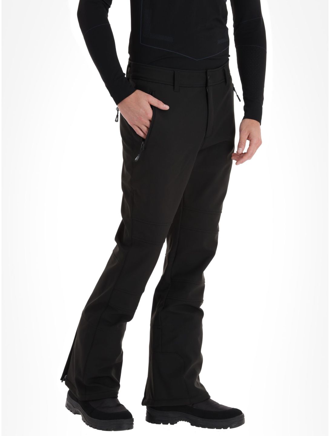 Icepeak, Erding pantalones de esquí softshell hombres Black Zilver 