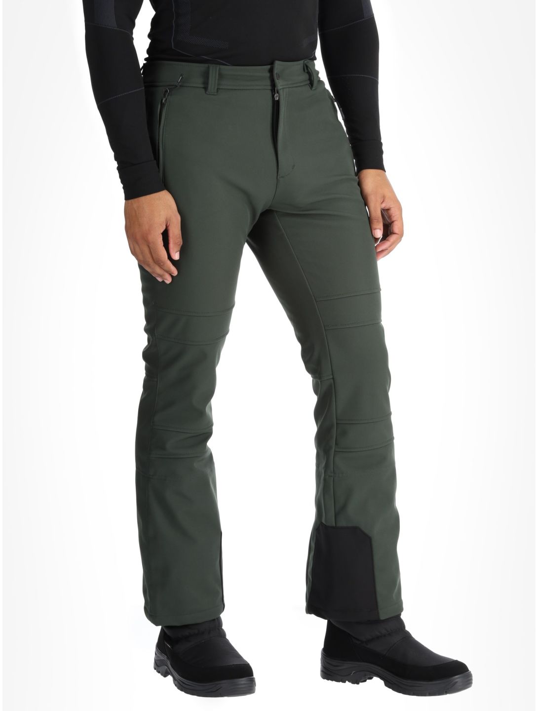 Icepeak, Erding pantalones de esquí softshell hombres Dark Olive verde 