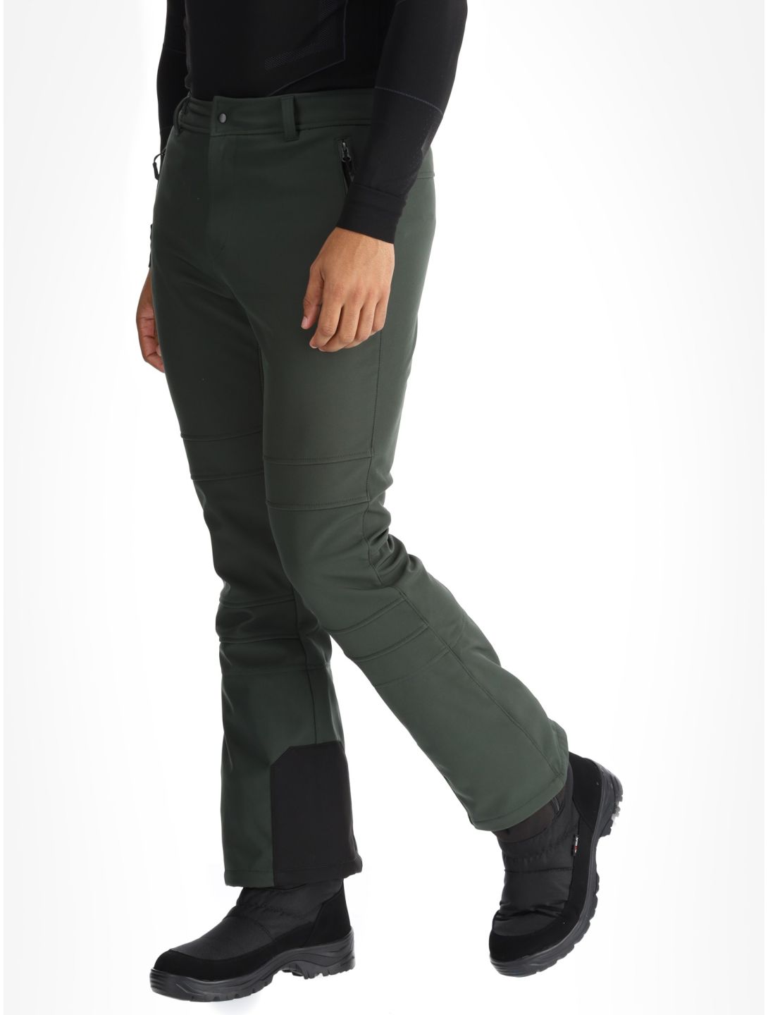 Icepeak, Erding pantalones de esquí softshell hombres Dark Olive verde 