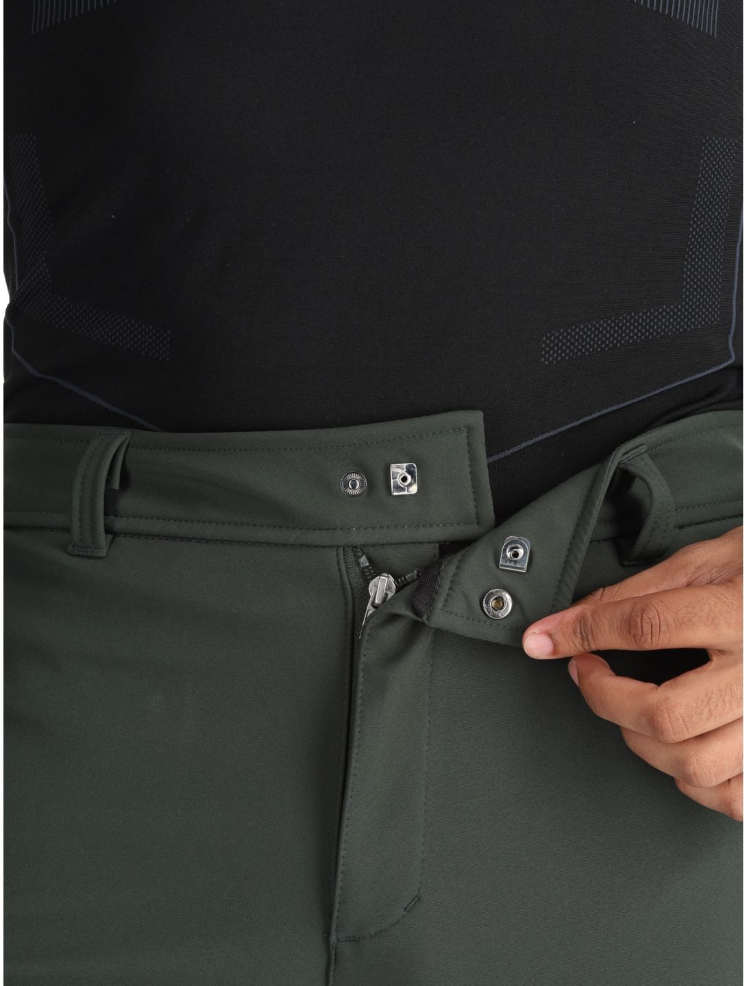 Icepeak, Erding pantalones de esquí softshell hombres Dark Olive verde 