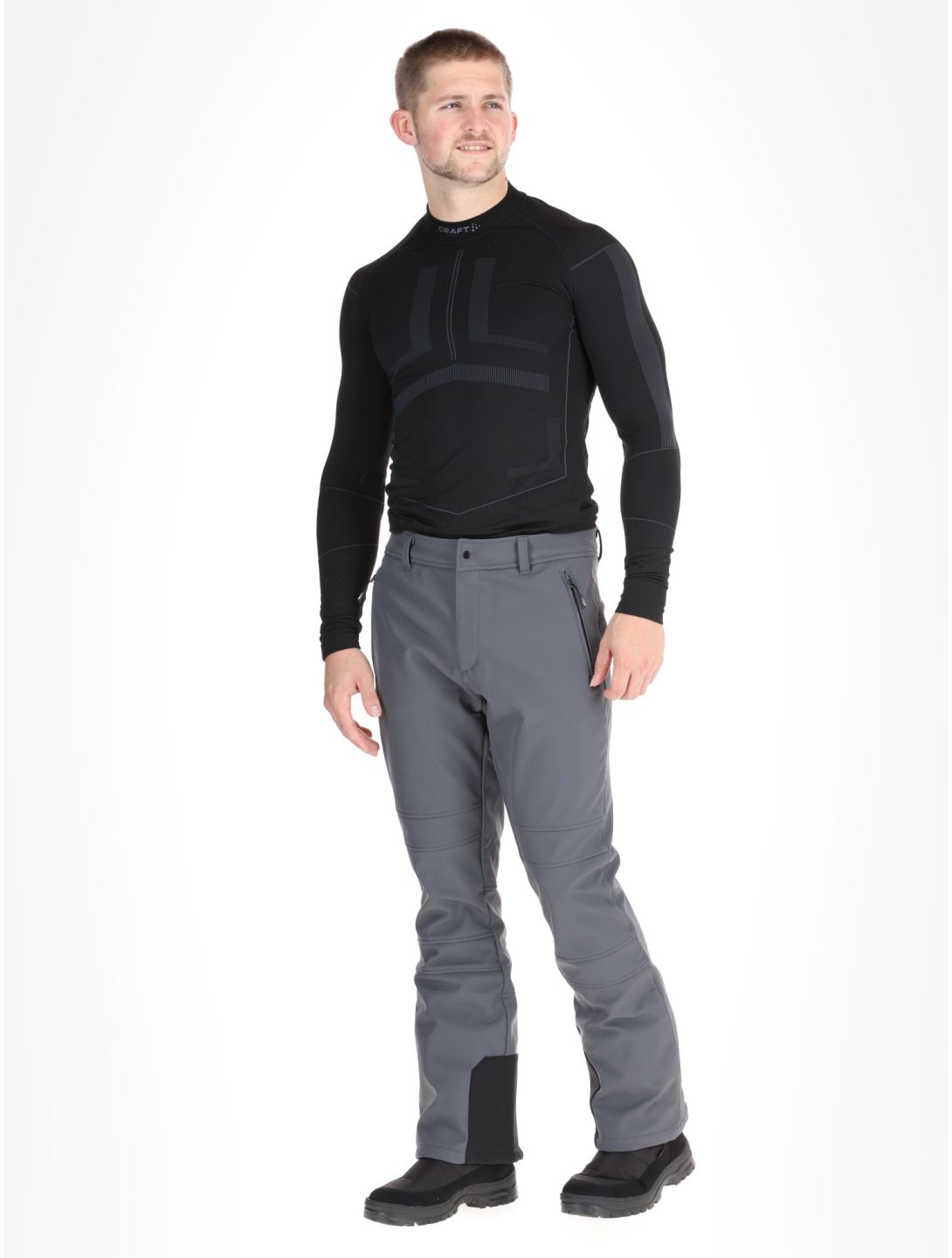 Icepeak, Erding pantalones de esquí softshell hombres Granite gris 