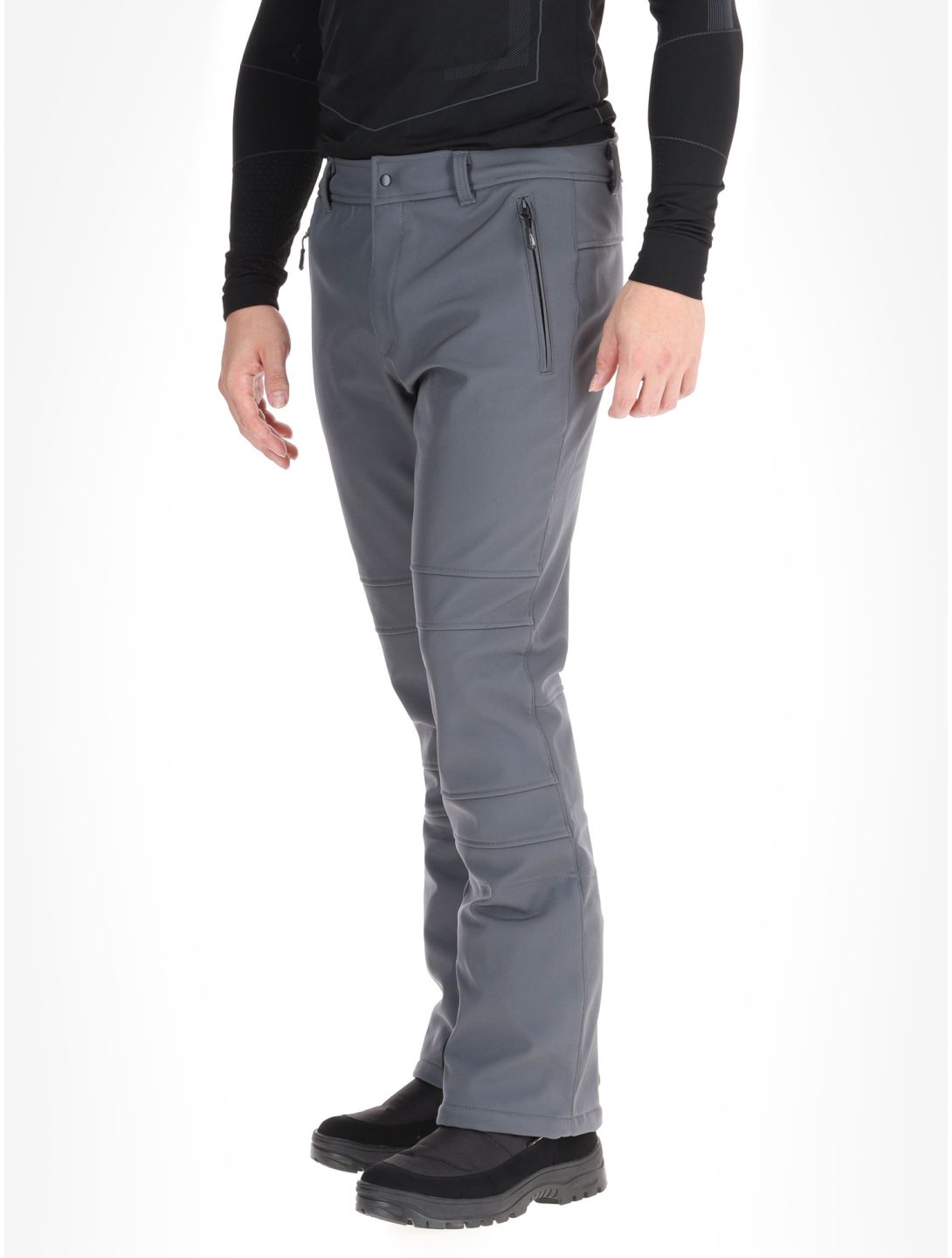 Icepeak, Erding pantalones de esquí softshell hombres Granite gris 