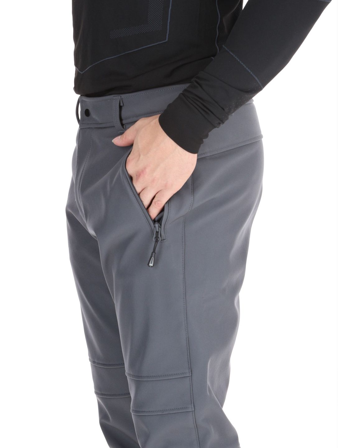 Icepeak, Erding pantalones de esquí softshell hombres Granite gris 