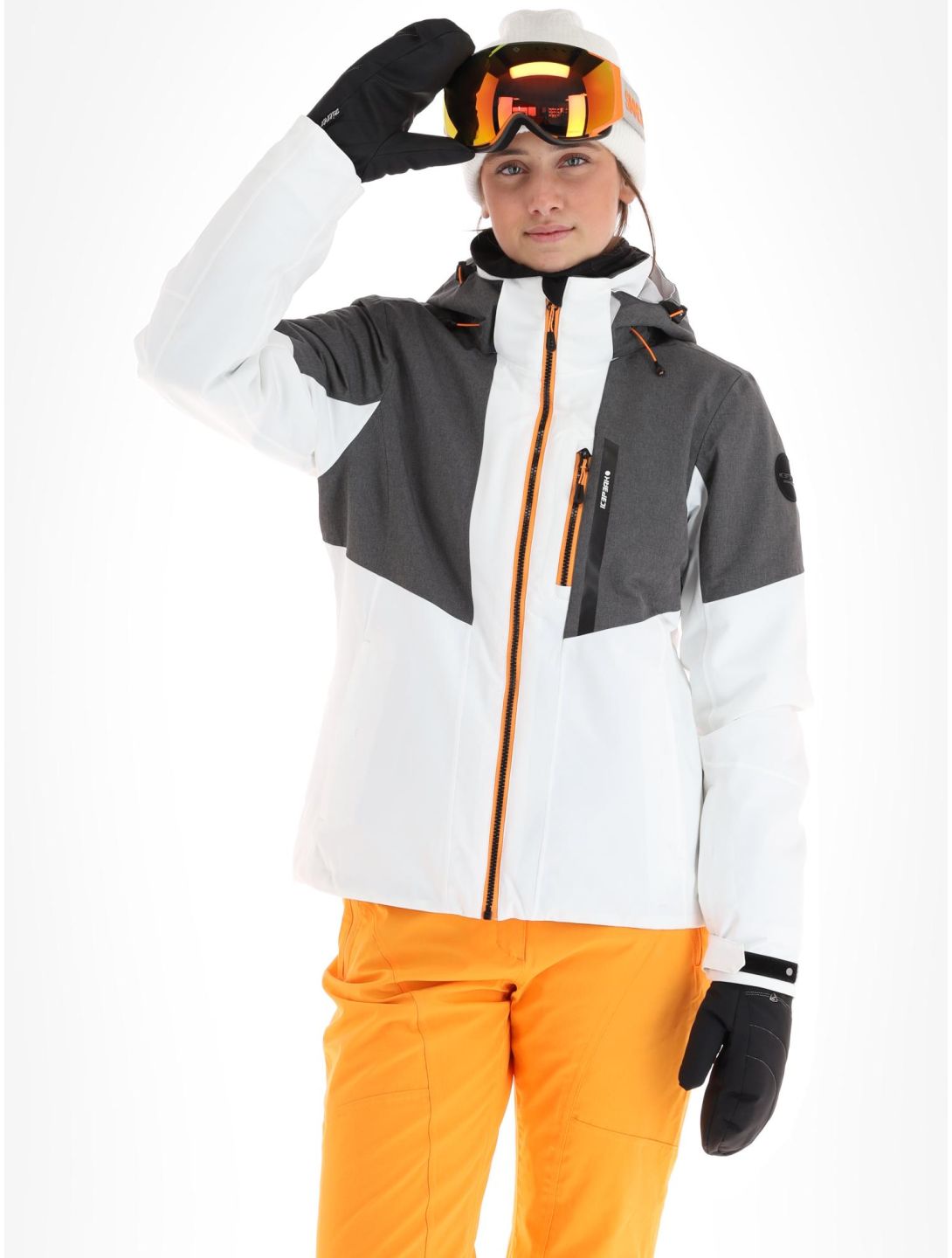 Icepeak, Faenza chaqueta de esquí mujeres Optic White blanco, gris 