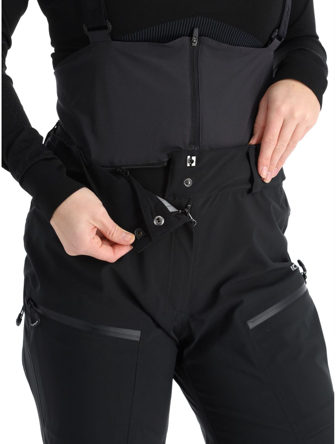 Icepeak, Fairborn pantalones de esquí hardshell mujeres Black negro 