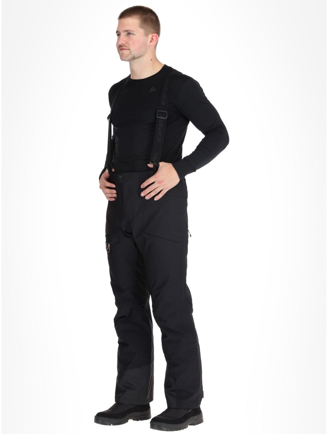 Icepeak, Farley pantalones de esquí hardshell hombres Black negro 