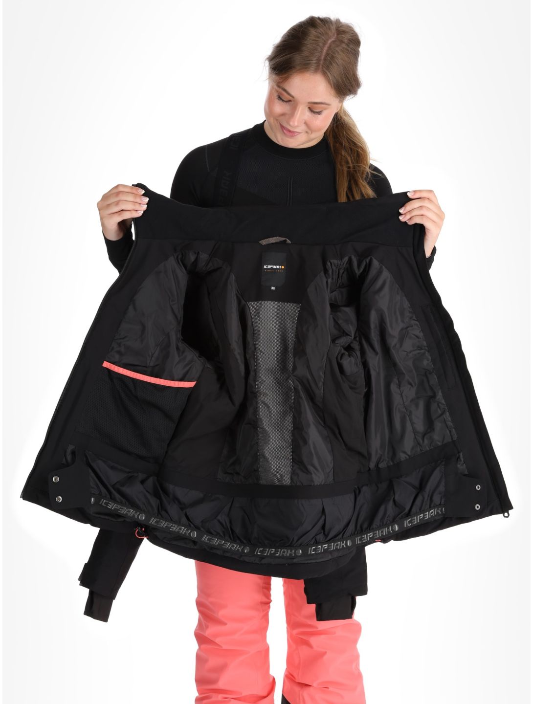 Icepeak, Fayette chaqueta de esquí mujeres Black negro 