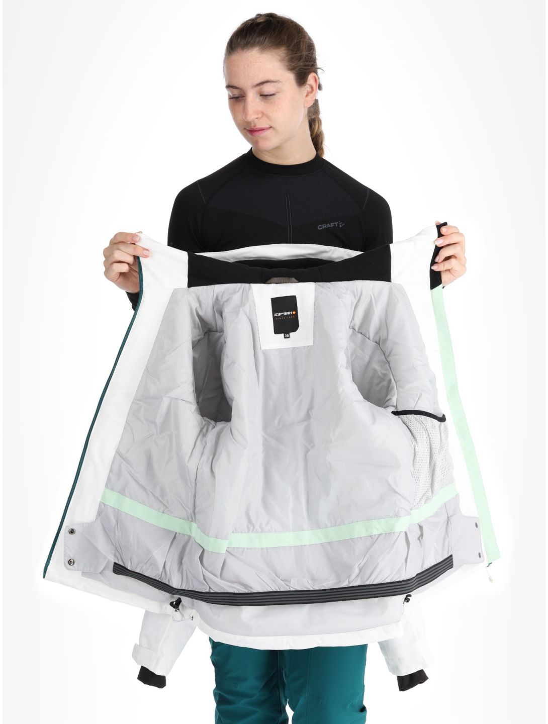 Icepeak, Fife chaqueta de esquí mujeres Optic White blanco 