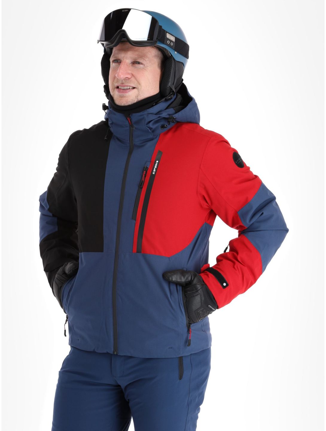 Icepeak, Fircrest chaqueta de esquí hombres Dark Blue negro, rojo 